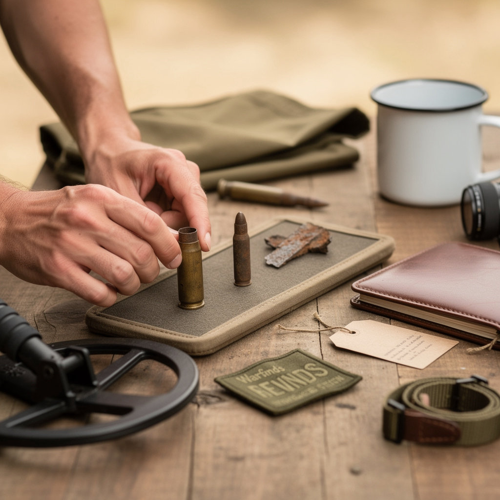 Warfinds branded merchandise collection including t-shirts, hoodies, mugs and patches